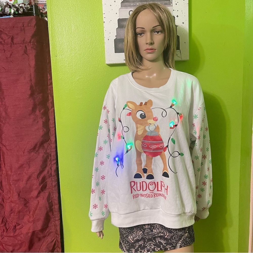 RUDOLPH LED Christmas Sweater XL